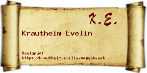 Krautheim Evelin névjegykártya